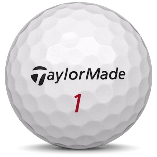 Golfboll av modellen TaylorMade TP5x i 2020 års version med vit färg framifrån