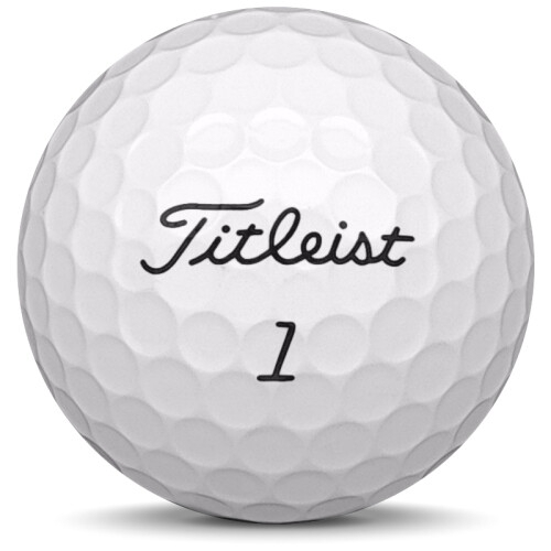 Golfboll av modellen Titleist AVX i 2019 års version med vit färg framifrån