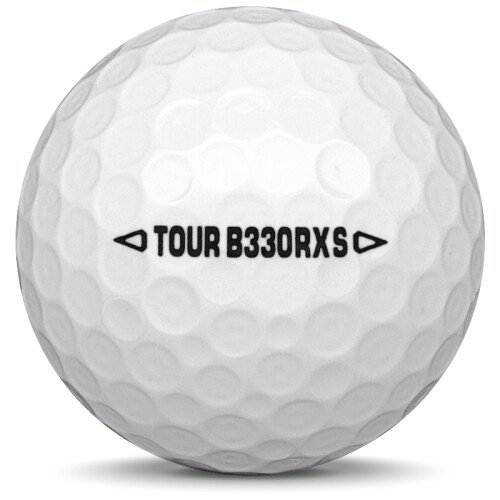 Golfboll av modellen Bridgestone B330-RXS i vit färg från sidan