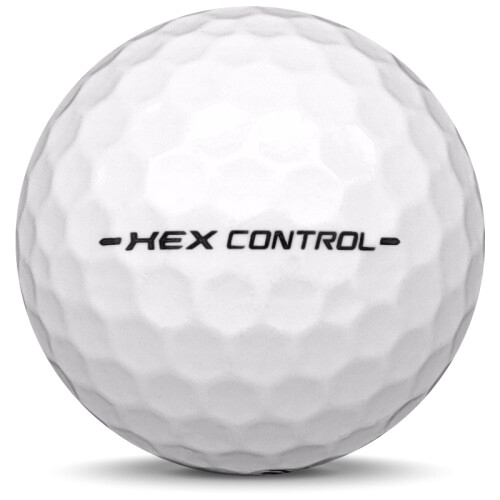 Golfboll av modellen Callaway Hex Control i vit färg från sidan