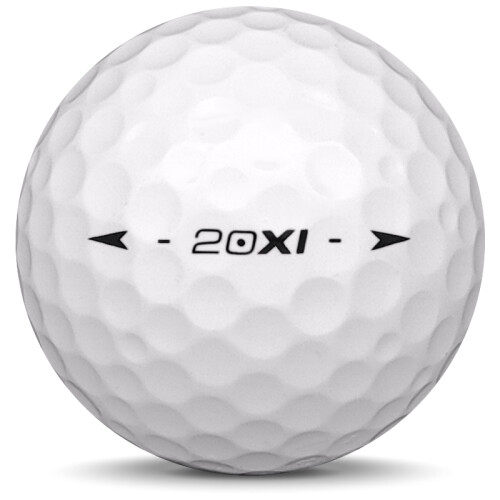 Golfboll av modellen Nike 20 XI i vit färg från sidan