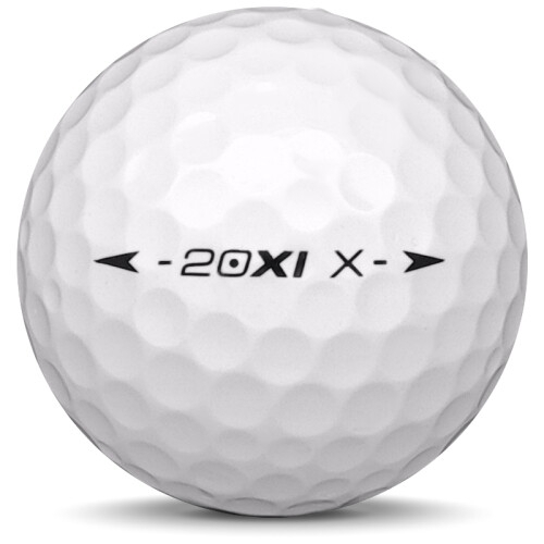 Golfboll av modellen Nike 20 XI-X i vit färg från sidan