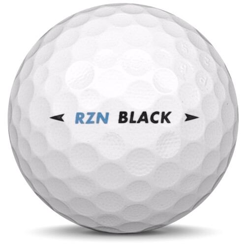 Golfboll av modellen Nike RZN Black i vit färg från sidan