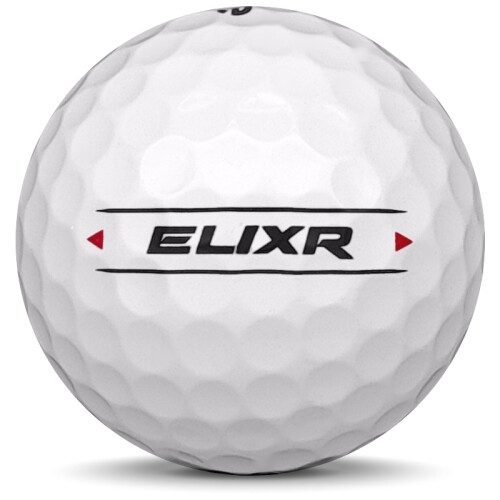 Golfboll av modellen Others OnCore ELIXR i 2020 års version med vit färg från sidan