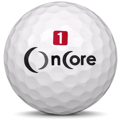 Golfboll av modellen Others OnCore ELIXR i 2020 års version med vit färg framifrån