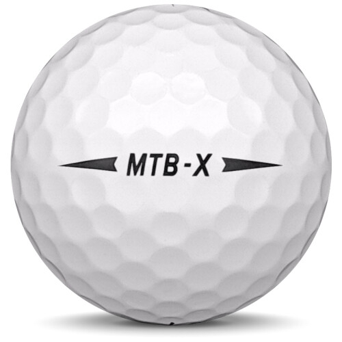 Golfboll av modellen Snell MTB-X i 2020 års version med vit färg från sidan