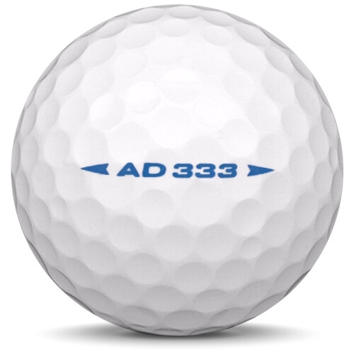 Golfboll av modellen Srixon AD 333 i vit färg från sidan