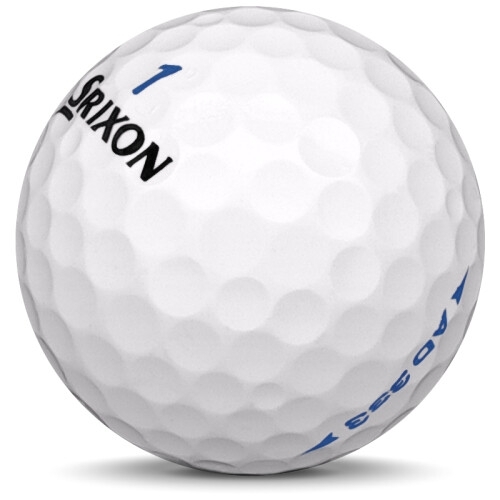 Golfboll av modellen Srixon AD 333 i vit färg sned bild